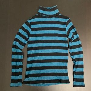 Black and blue striped turtleneck size S